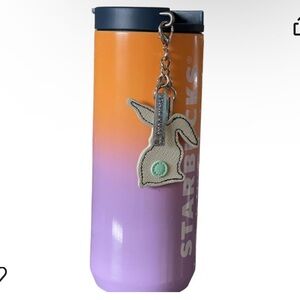 Starbucks 2024 Spring Release Easter Sherbert Stainless Steel with Bunny Charm